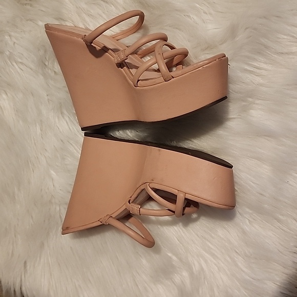 Schutz Cari Sweet Rose Platform Wedge Sandal SZ 9.5 - Picture 3 of 6